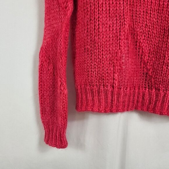 IRO Sylvana Open Knit Sweater in Hot Pink - Size S - Picture 6 of 9